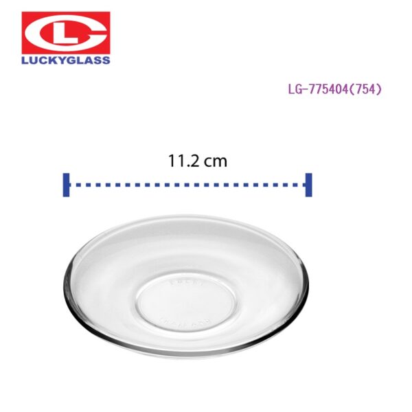 LUCKY Clear 4 1/2″ Saucer LG-775404 (754)