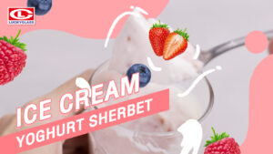 LUCKY Ice-cream Yogurt Sherbet with LUCKYGLASS